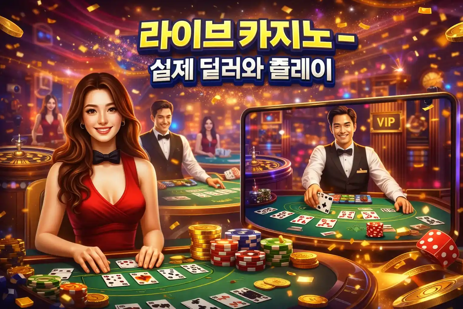 라이브 카지노 - 실제 딜러와 플레이